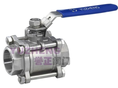 Stainless Steel Dn80 304/316L 3PC Floating Ball Valve